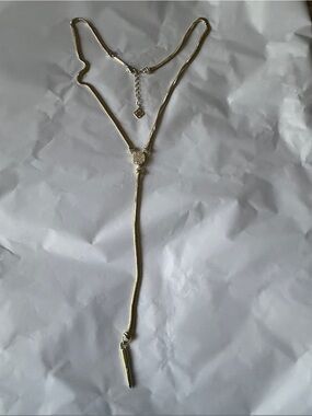 Vintage Kendra Scott Gold Starla Y-Drop Lariat Necklace